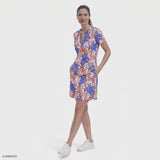 SARA S/S PRINTED DRESS - FRESH SALMON