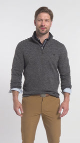 THERMASOFT SWEATER FLEECE 
QUARTER ZIP - CARBON HTHR