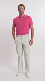 SALTWATER FLAT FRONT CHINO PANT - SILVER BIRCH