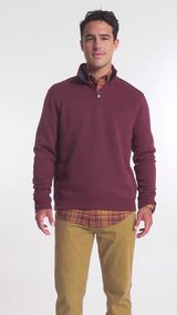 ADVANTAGE PERFORMANCE QUARTER ZIP FLEECE - ZINFANDEL