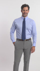 COOL FX BUTTON DOWN DRESS SHIRT SLIM - SKY BLUE