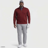 BIG & TALL GOLF HYDRASHIELD QUARTER-ZIP - ZINFANDEL