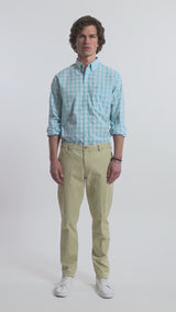 SALTWATER FLAT FRONT CHINO PANT SLIM - PALE KHAKI