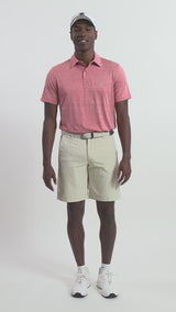 GOLF TITLEHOLDER POLO - SALTWATER RED