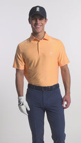 GOLF SWINGFLEX ELITE TITLEHOLDER POLO - CANTALOUPE