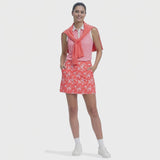 ALLY SLEEVELESS PRINTED POLO - PRISM PINK