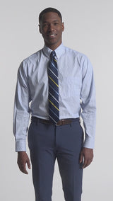 PINPOINT OXFORD BUTTON DOWN DRESS SHIRT - CORNFLOWER BLUE