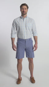 PERFORMANCE COMFORT LONG SLEEVE PLAID BUTTON DOWN SHIRT - BRIGHT WHITE