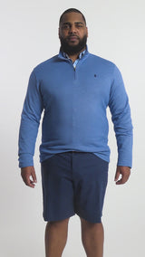 BIG & TALL PERFORMANCE COMFORT QUARTER ZIP - BRIGHT COBALT