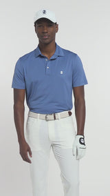 GOLF SWINGFLEX ELITE MESH POLO - MOONLIGHT BLUE