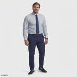 BIG & TALL ALL-OVER STRETCH PRINTED BUTTON-DOWN DRESS SHIRT - TH JAB BLUE