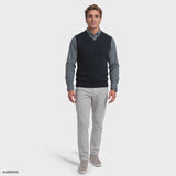 CABLE KNIT SWEATER VEST - NAVY BLAZER