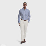 ALL-OVER STRETCH L/S PLAID BUTTON-DOWN DRESS SHIRT - ULTRAMARINE
