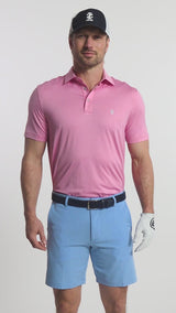 GOLF SWINGFLEX MESH POLO - PRISM PINK