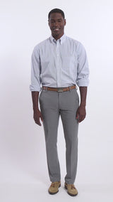 TRAVELER FLAT FRONT CHINO PANT - SMOKED PEARL