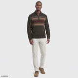 FAIR ISLE QUARTER-ZIP SWEATER - CHARCOAL HEATHER