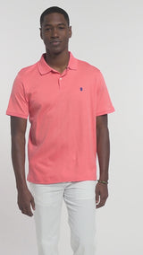 INTERLOCK SHORT SLEEVE POLO - PORCELAIN ROSE