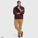 BIG & TALL ADVANTAGE PERFORMANCE QUARTER-ZIP FLEECE - ZINFANDEL