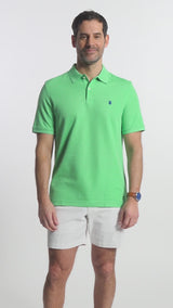 ADVANTAGE PERFORMANCE SHORT SLEEVE POLO - JADE CREAM