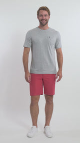 SALTWATER SOFT WASH POCKET TEE - LT. GREY HEATHER