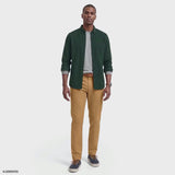 STRATTON FLANNEL BUTTON-DOWN SHIRT - DARKEST SPRUCE