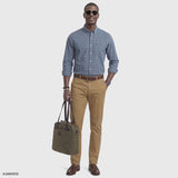PERFORMANCE COMFORT PLAID BUTTON-DOWN SHIRT - PLACID BLUE
