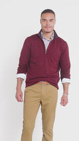 THERMASOFT SWEATER FLEECE 
QUARTER ZIP - VELVET MAROON