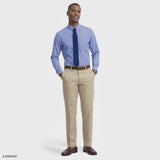 ALL-OVER STRETCH L/S PLAID BUTTON-DOWN DRESS SHIRT - ULTRAMARINE