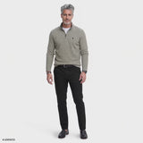 THERMASOFT SWEATER FLEECE QUARTER-ZIP - LT GREY HTHR