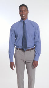 COOL FX BUTTON DOWN DRESS SHIRT SLIM - TH NAVY