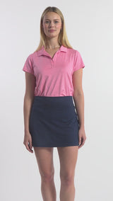 SIMONE SHORT SLEEVE POLO - SACHET PINK