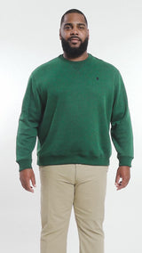 BIG & TALL ADVANTAGE PERFORMANCE CREWNECK FLEECE - RAIN FOREST