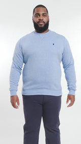 BIG & TALL ADVANTAGE PERFORMANCE CREWNECK FLEECE - DELLA ROBBIA BLUE
