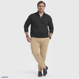 BIG & TALL ADVANTAGE PERFORMANCE QUARTER ZIP FLEECE - BLACK