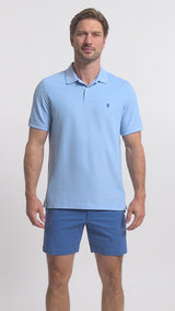 ADVANTAGE PERFORMANCE SHORT SLEEVE POLO - PLACID BLUE