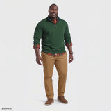 BIG & TALL ADVANTAGE PERFORMANCE QUARTER ZIP FLEECE - DARK GREEN