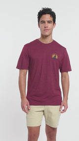 SALTWATER SHORT SLEEVE 
GRAPHIC TEE - VELVET MAROON