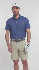 GOLF SWINGFLEX ELITE PRINTED POLO - SKIPPER BLUE