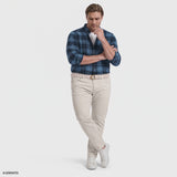 BIG & TALL STRATTON FLANNEL BUTTON-DOWN SHIRT - TRUE NAVY