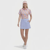 ALLY PRINTED S/S POLO - PRISM PINK