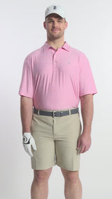 BIG & TALL GOLF SWINGFLEX ELITE POLO - PRISM PINK
