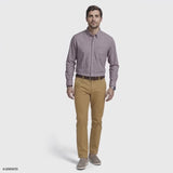 PERFORMANCE COMFORT PLAID BUTTON-DOWN SHIRT - GRAPE WINE