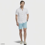 LUXURY S/S BUTTON-DOWN SHIRT - BRIGHT WHITE