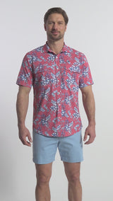 SUNSHIELD PERFORMANCE SHORT SLEEVE PRINTED SHIRT - DESERT ROSE