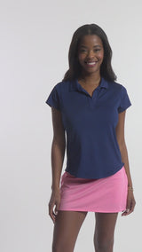 SIMONE SHORT SLEEVE POLO - MEDIEVAL BLUE