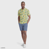 SUNSHIELD PERFORMANCE S/S PRINTED POLO - LEMON DROP