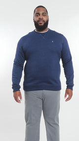 BIG & TALL ADVANTAGE PERFORMANCE CREWNECK FLEECE - NAVY BLAZER