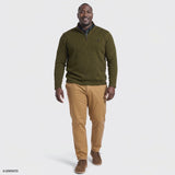 BIG & TALL THERMASOFT QUARTER-ZIP FLEECE - DARKEST SPRUCE