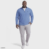 BIG & TALL ADVANTAGE PERFORMANCE QUARTER ZIP FLEECE - DELLA ROBBIA BLUE