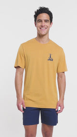 SALTWATER SHORT SLEEVE 
GRAPHIC TEE - OAK BUFF